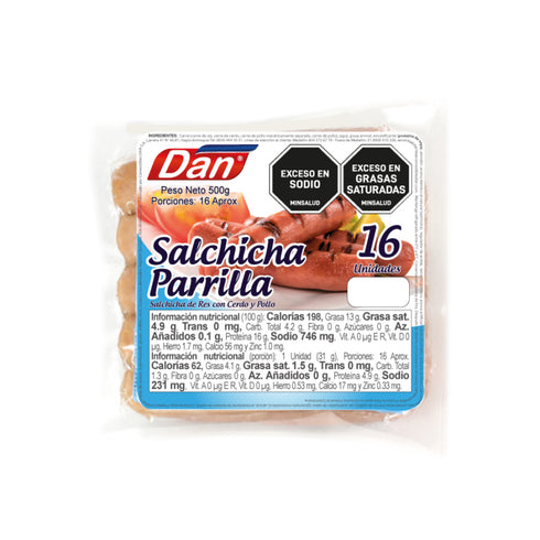 SALCHICHA DAN 500G PARRILLA